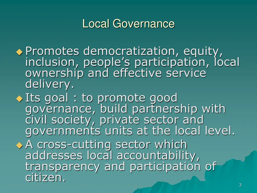 local governance