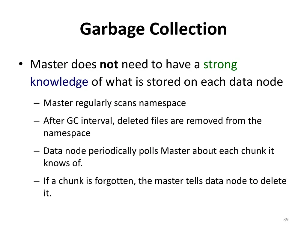 garbage collection