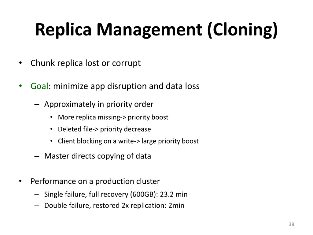 replica management cloning