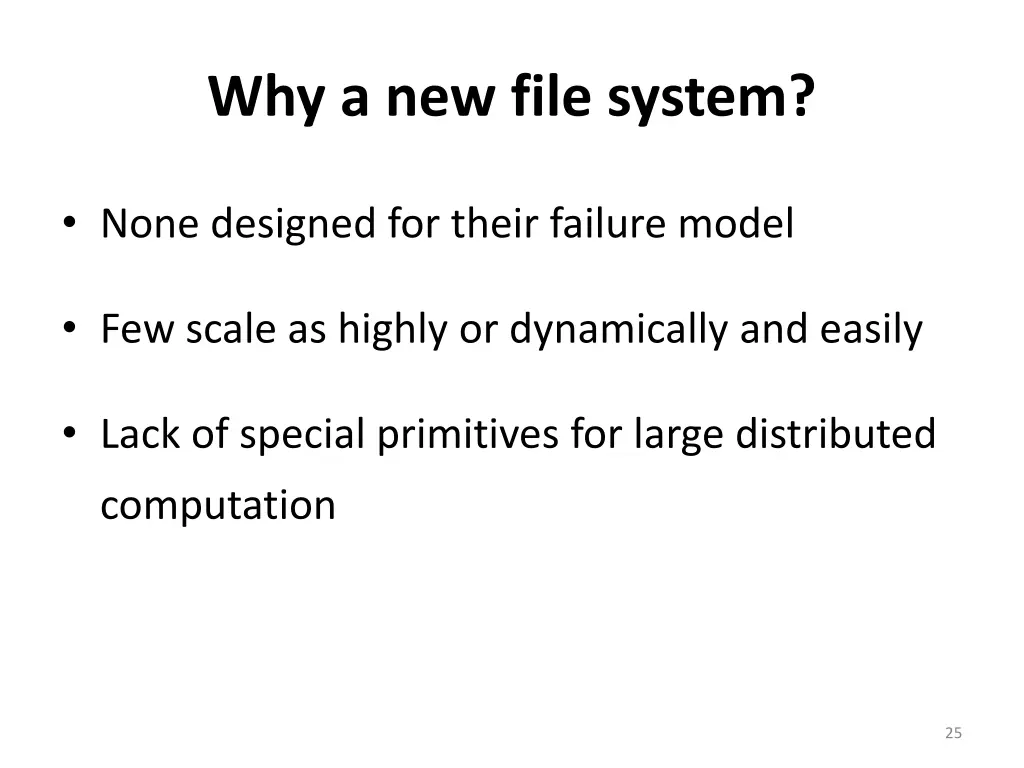 why a new file system