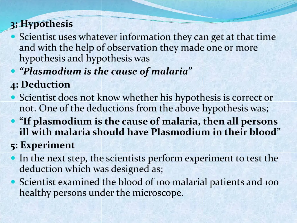 3 hypothesis scientist uses whatever information