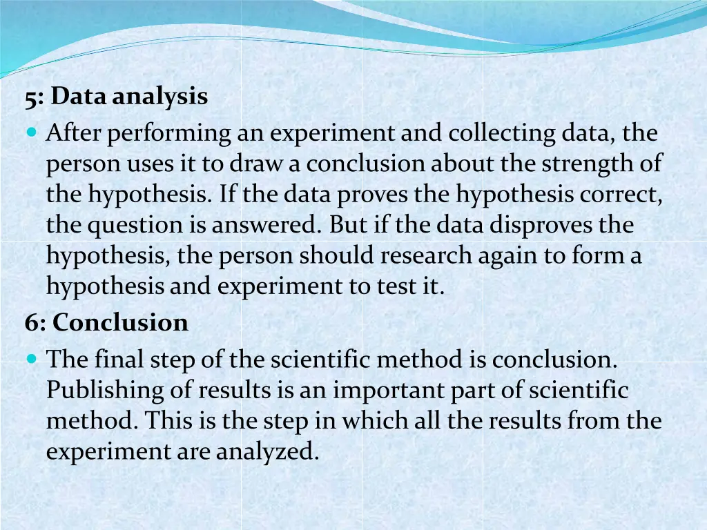 5 data analysis after performing an experiment