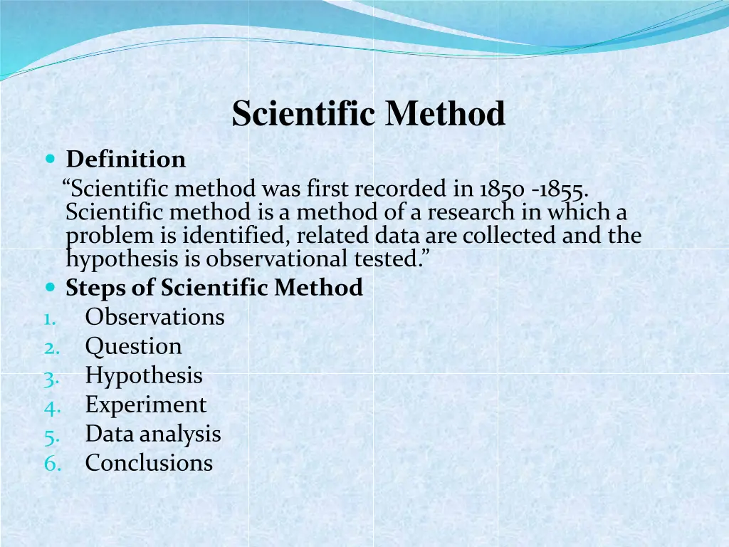 scientific method