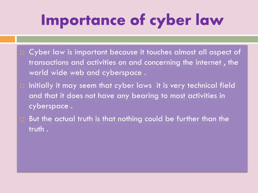 importance of cyber law