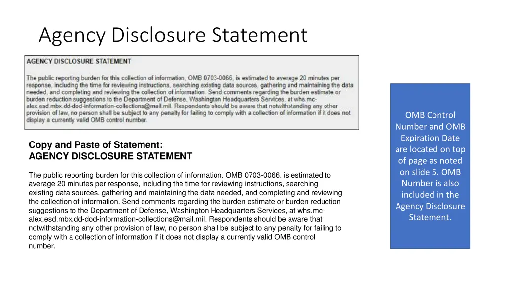 agency disclosure statement