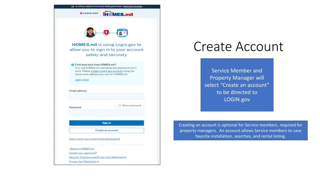 create account