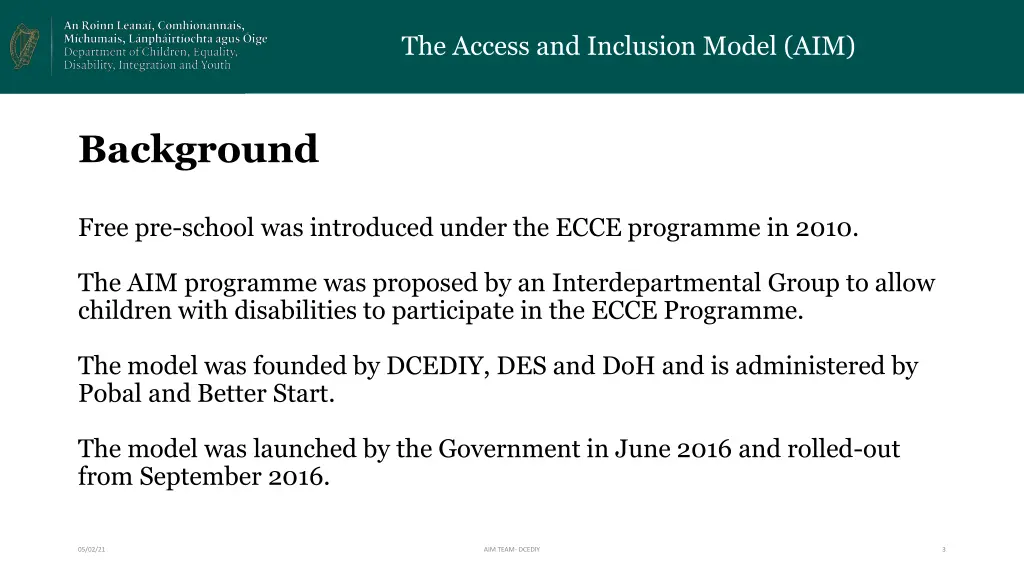 the access and inclusion model aim 2