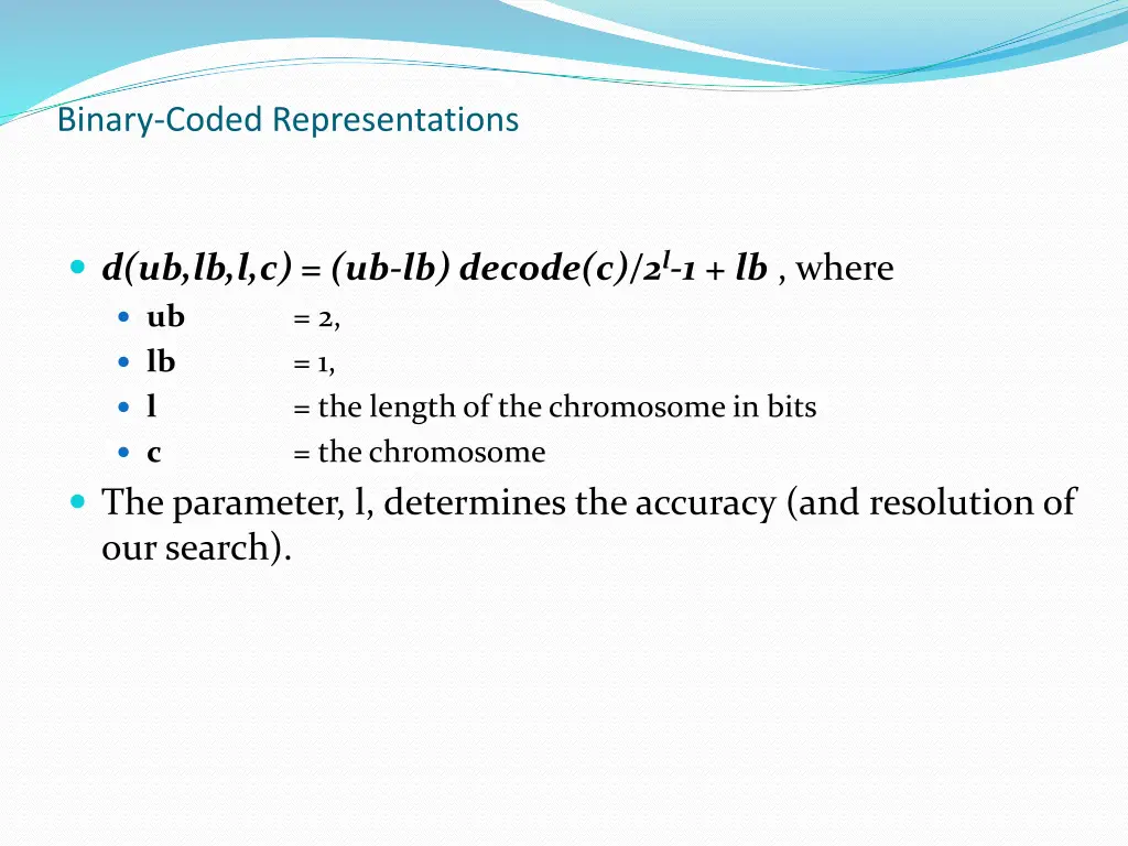 binary coded representations