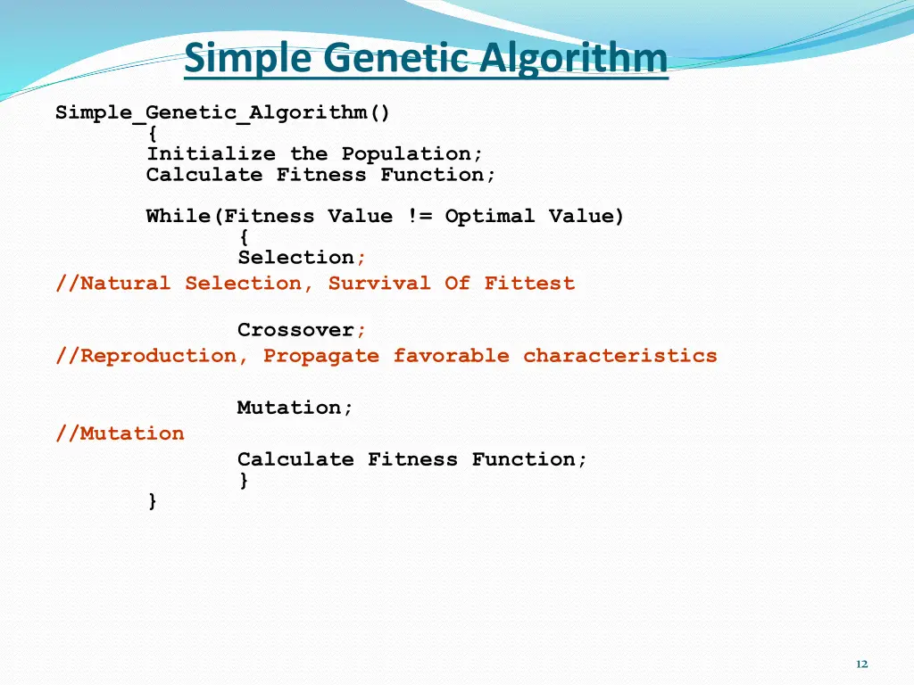 simple genetic algorithm