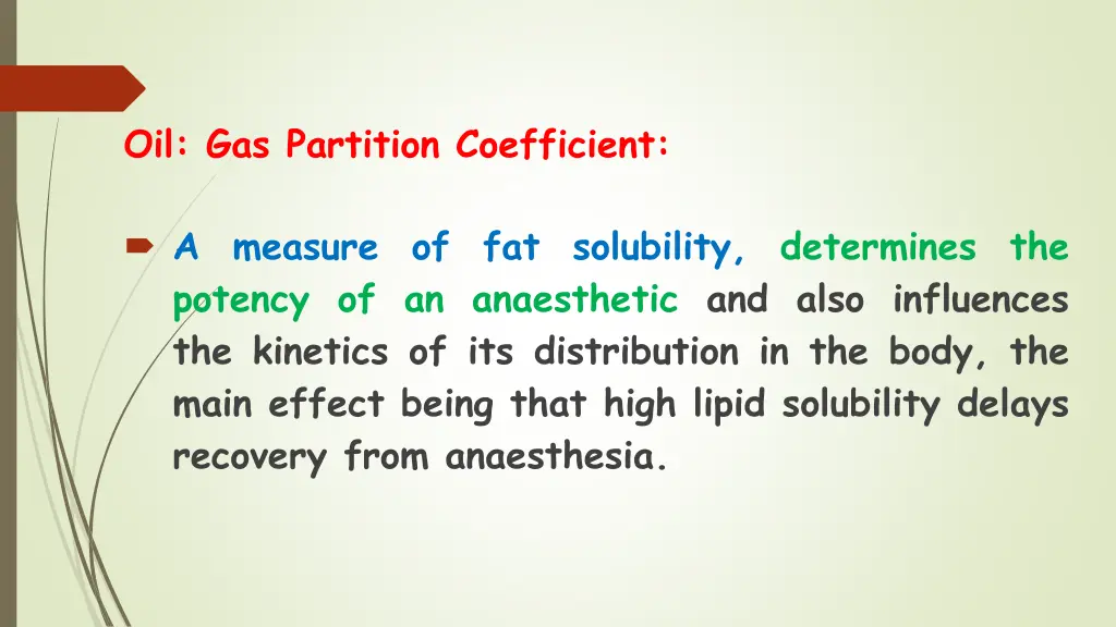 oil gas partition coefficient