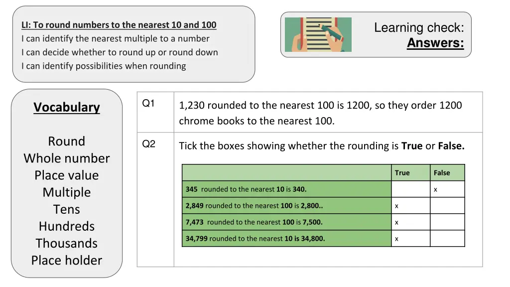 learning check answers