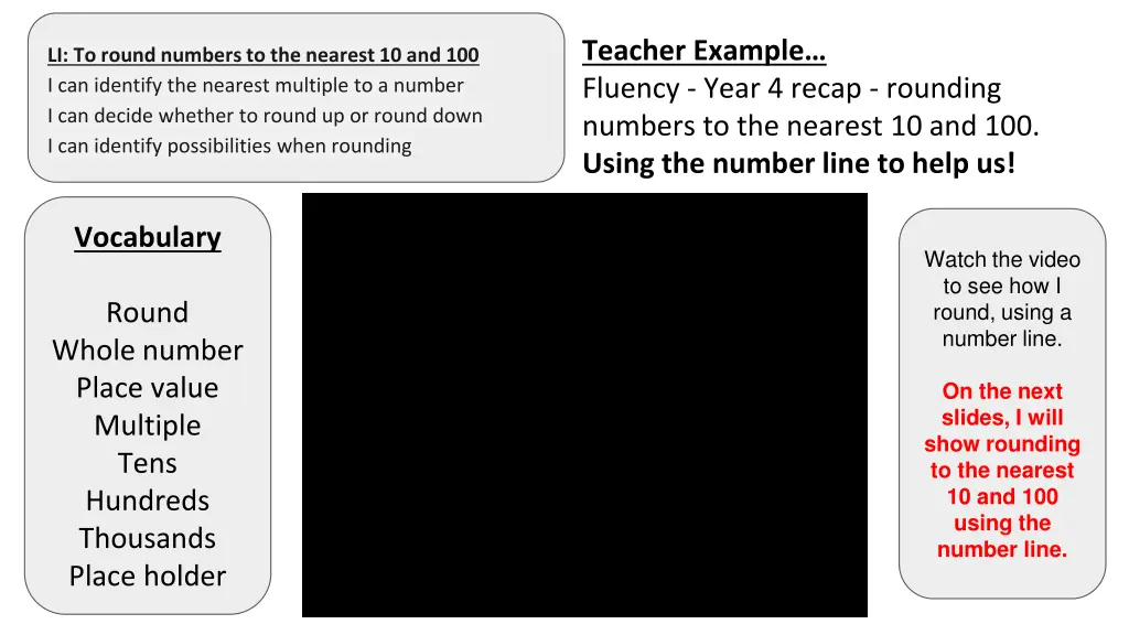 teacher example fluency year 4 recap rounding