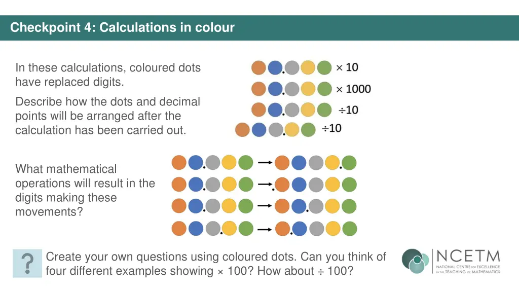 checkpoint 4 calculations in colour