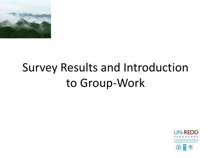 survey results and introduction to group work