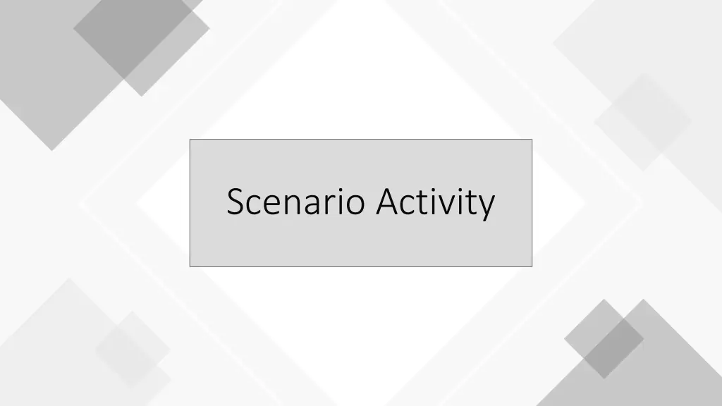 scenario activity