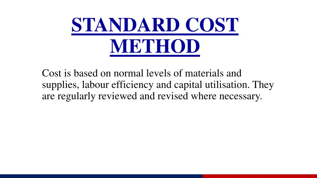 standard cost method