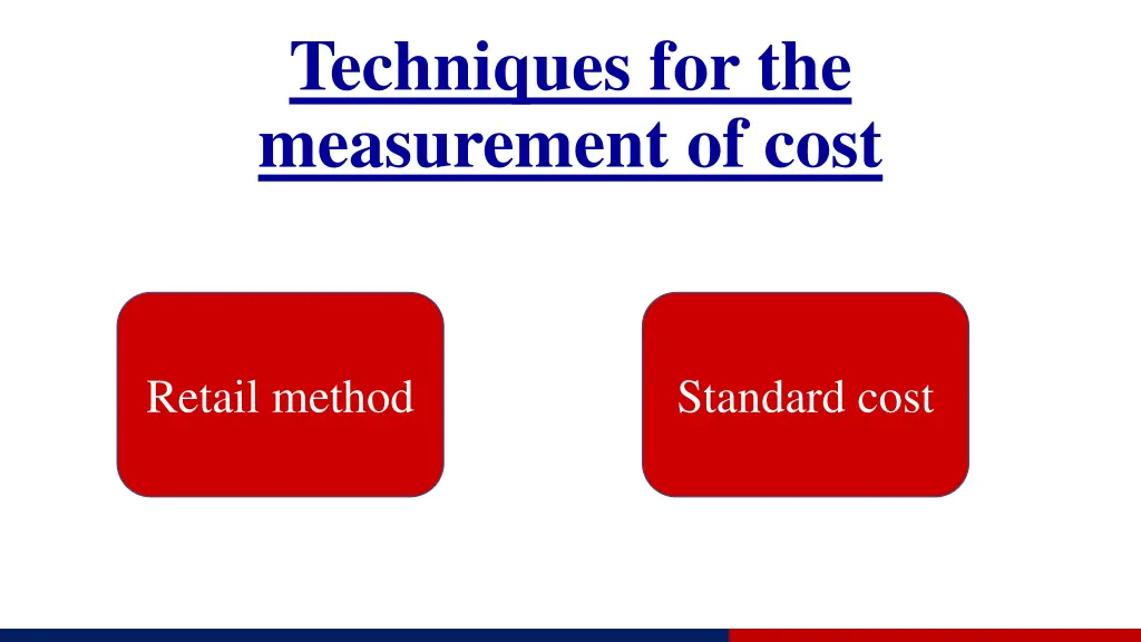 techniques for the measurement of cost