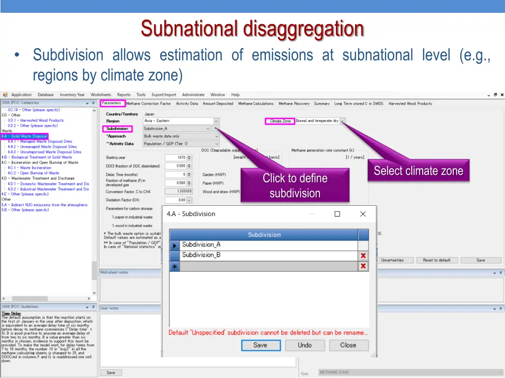 subnational disaggregation