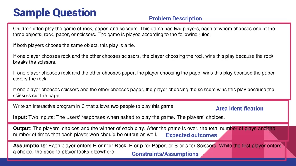 sample question