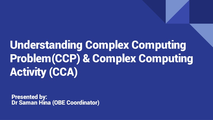 understanding complex computing problem