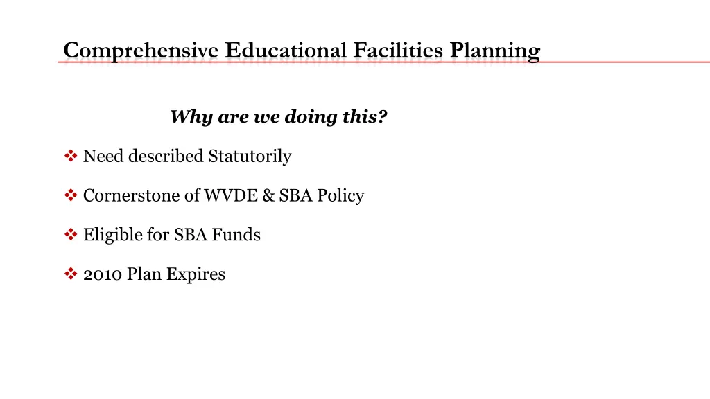 comprehensive educational facilities planning