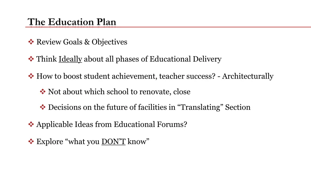 the education plan