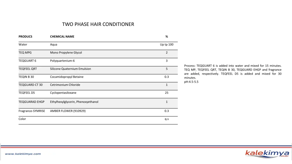 two phase hair conditioner