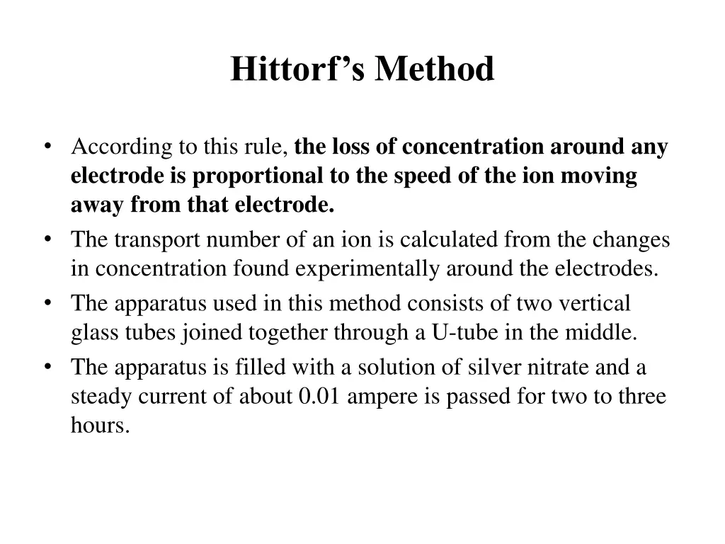 hittorf s method