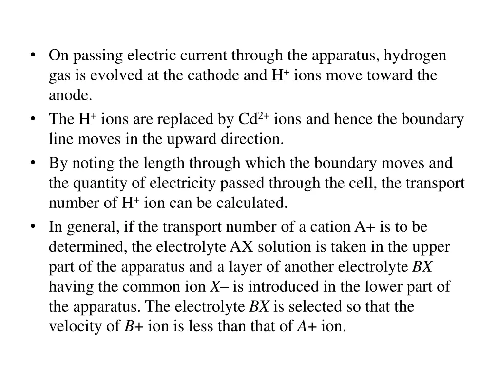 on passing electric current through the apparatus