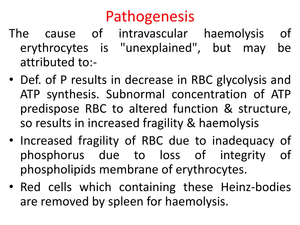 pathogenesis of intravascular