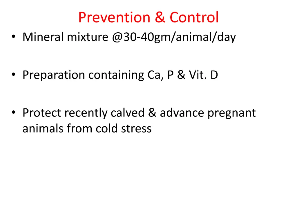 prevention control mineral mixture @30 40gm