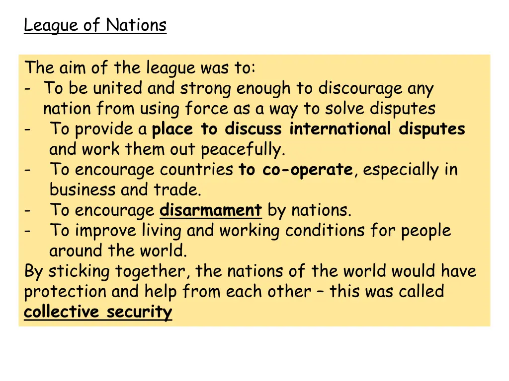 league of nations 1