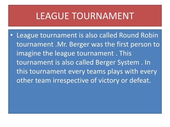 league tournament