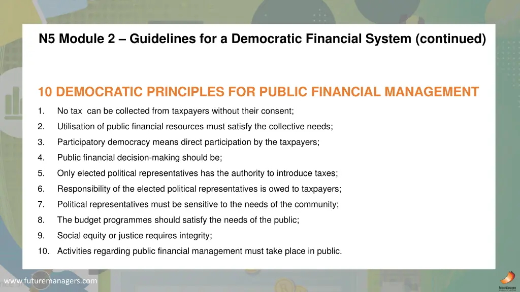 n5 module 2 guidelines for a democratic financial 3