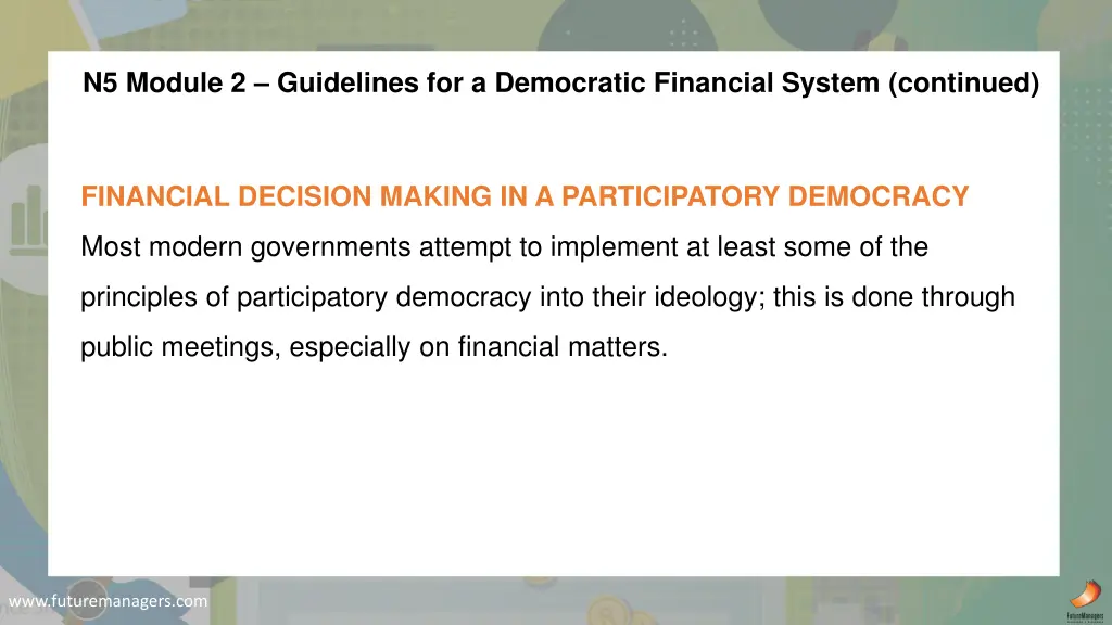 n5 module 2 guidelines for a democratic financial 6