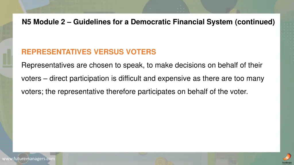 n5 module 2 guidelines for a democratic financial 7