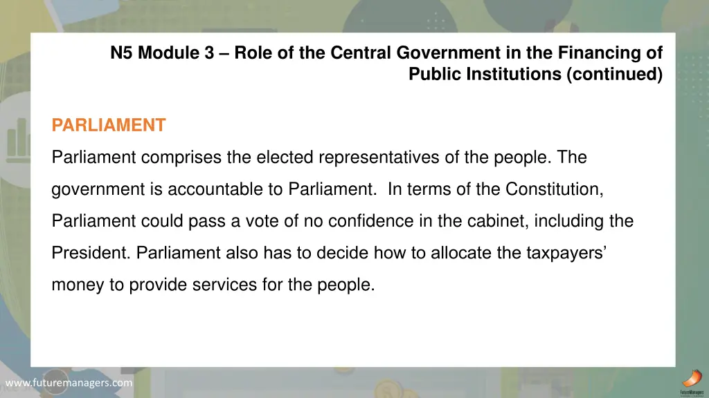 n5 module 3 role of the central government 1