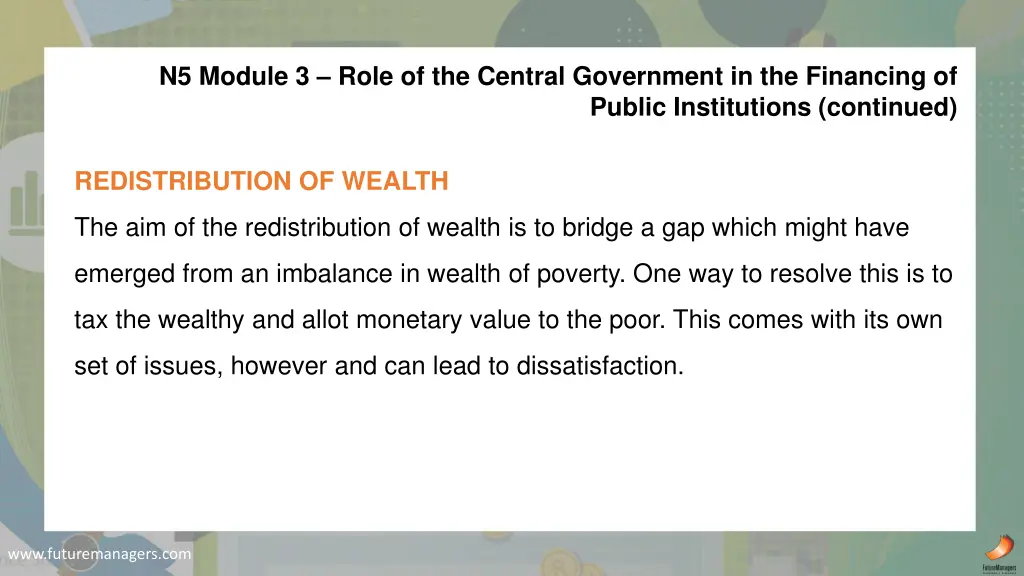 n5 module 3 role of the central government 10