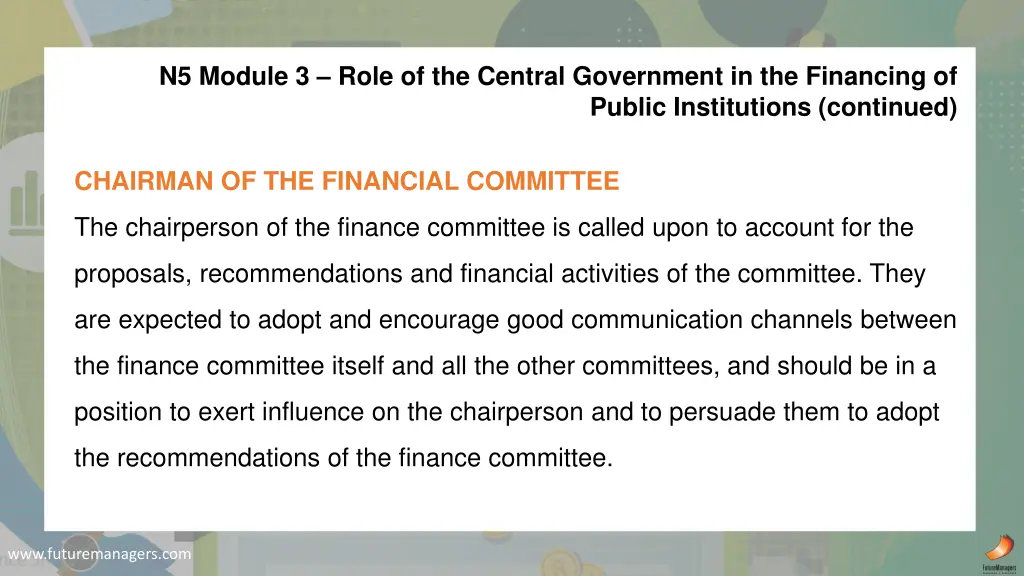 n5 module 3 role of the central government 17