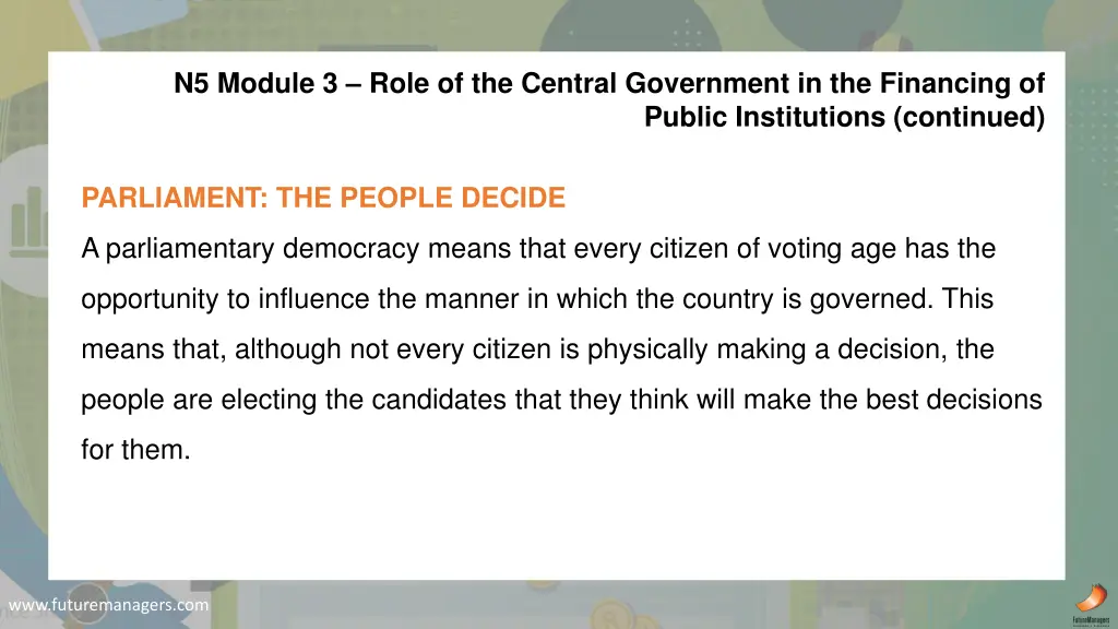 n5 module 3 role of the central government 3