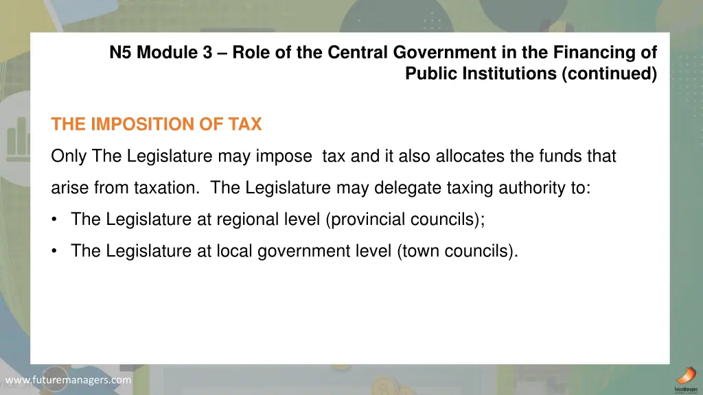 n5 module 3 role of the central government 7