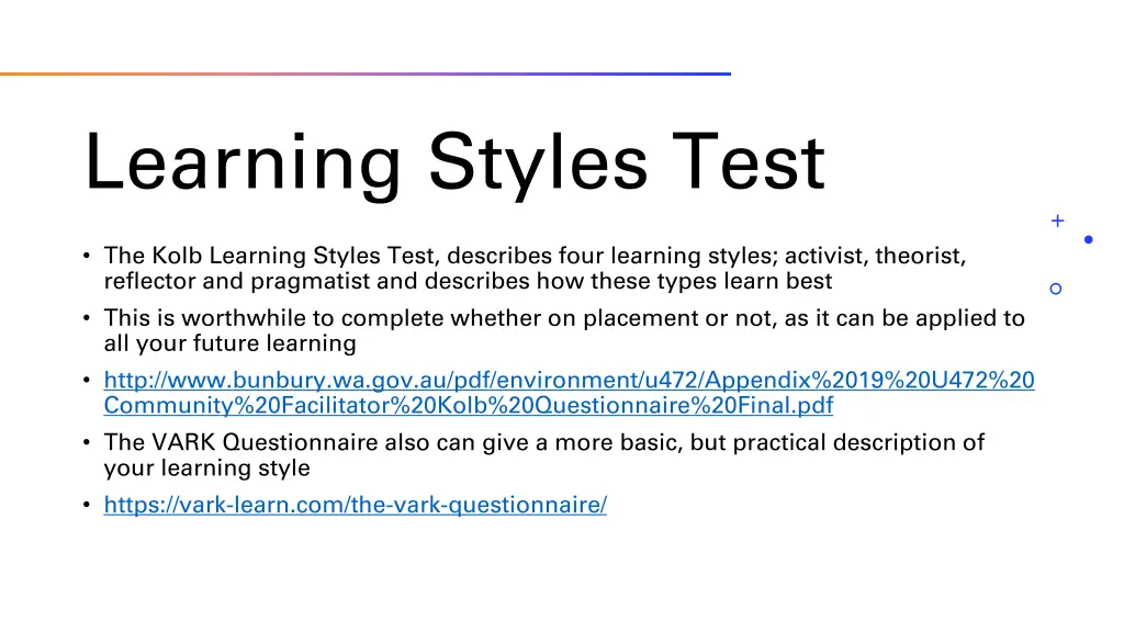 learning styles test