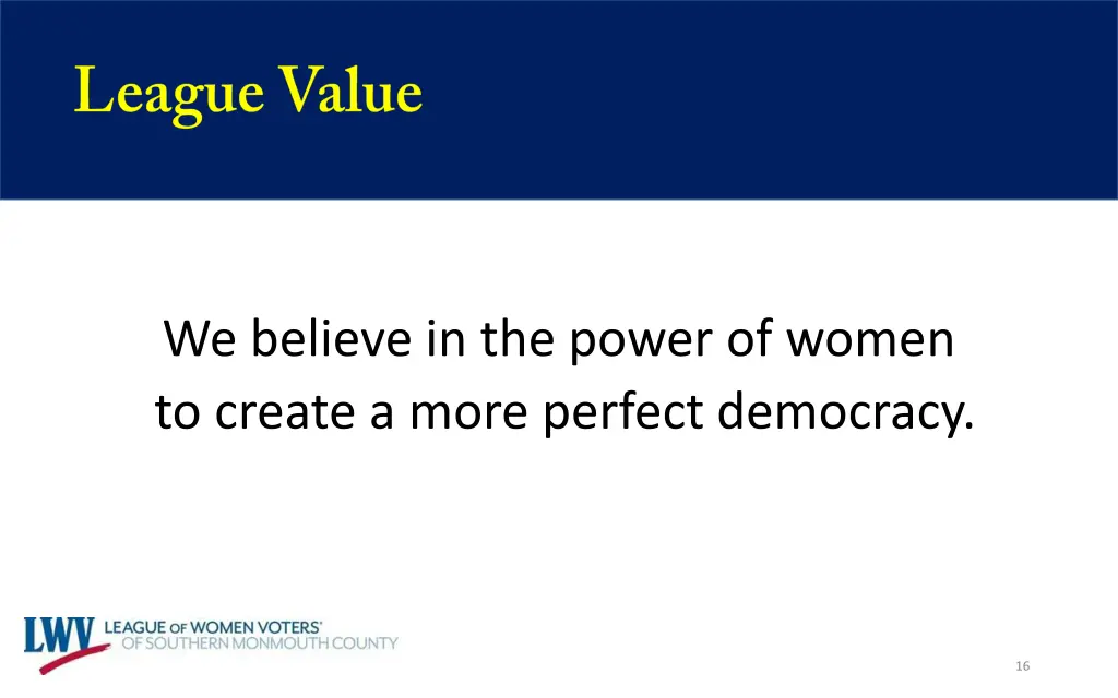 we believe in the power of women to create a more