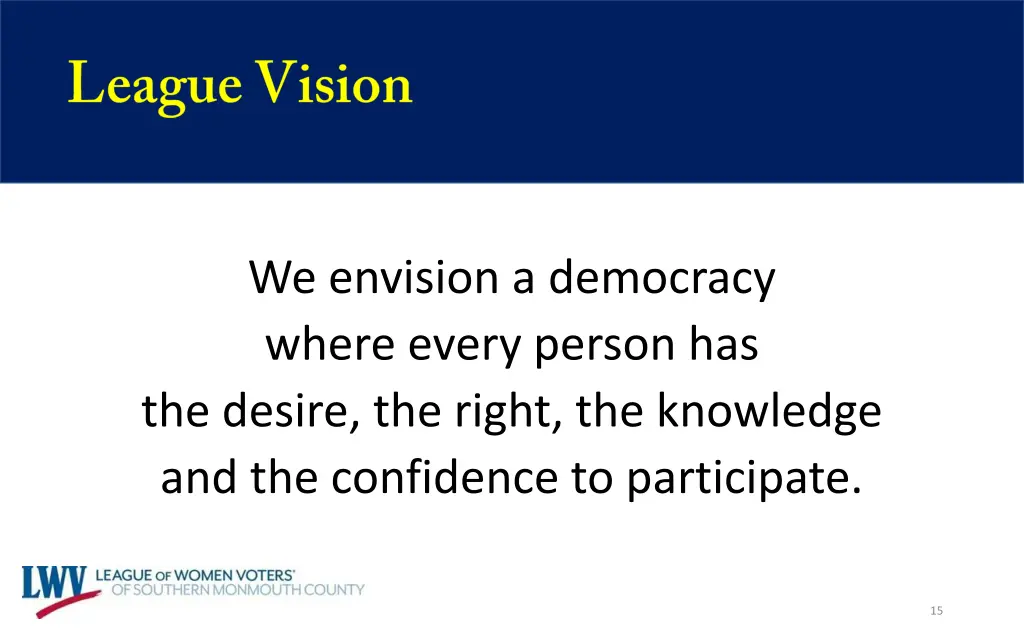 we envision a democracy where every person