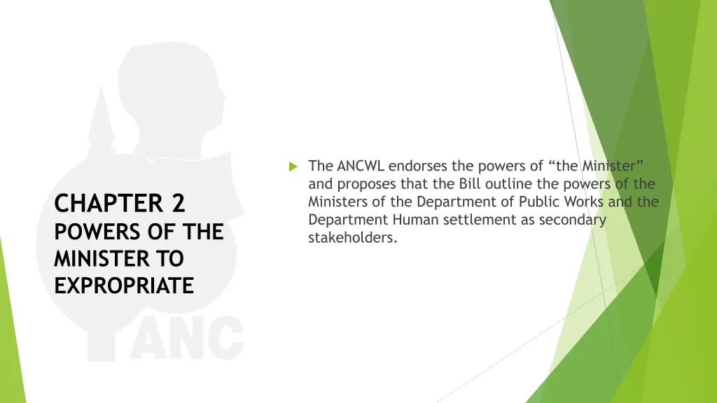 the ancwl endorses the powers of the minister