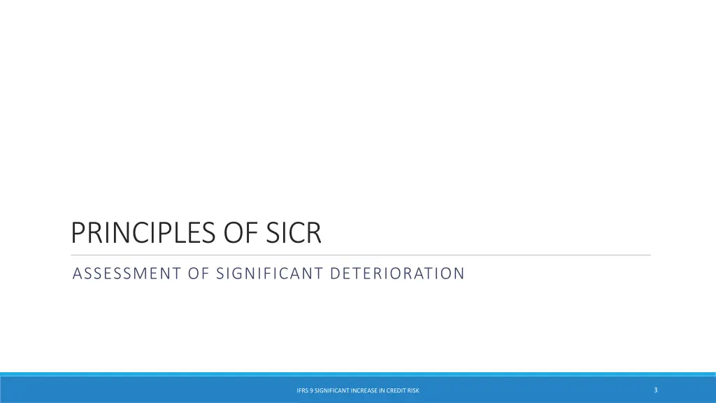 principles of sicr