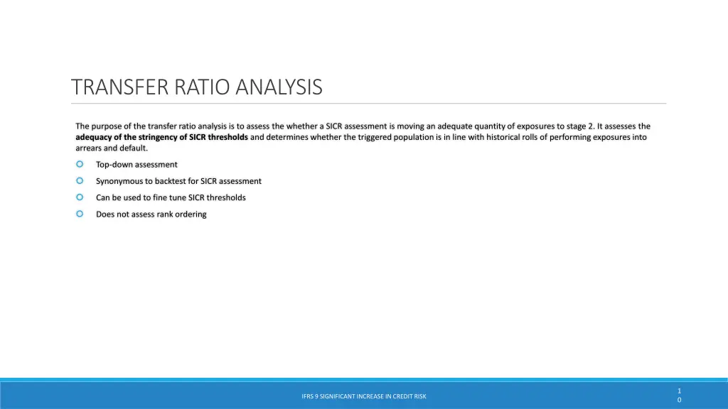 transfer ratio analysis 1