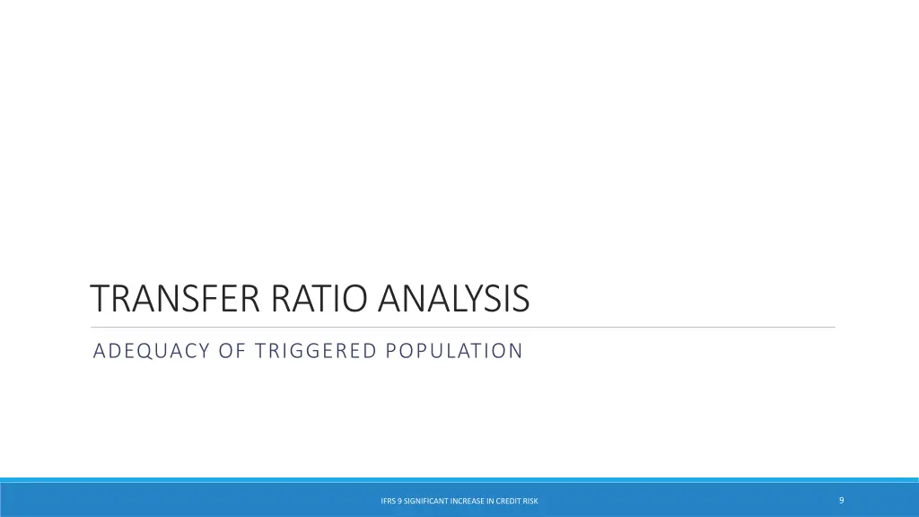 transfer ratio analysis