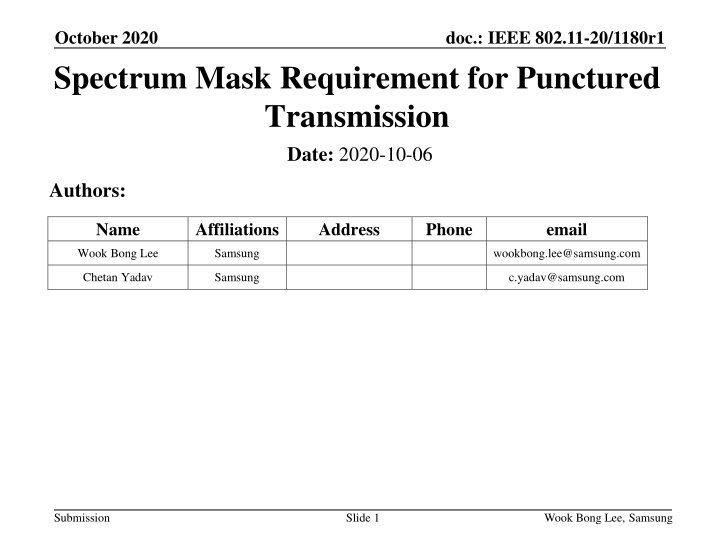 october 2020 spectrum mask requirement