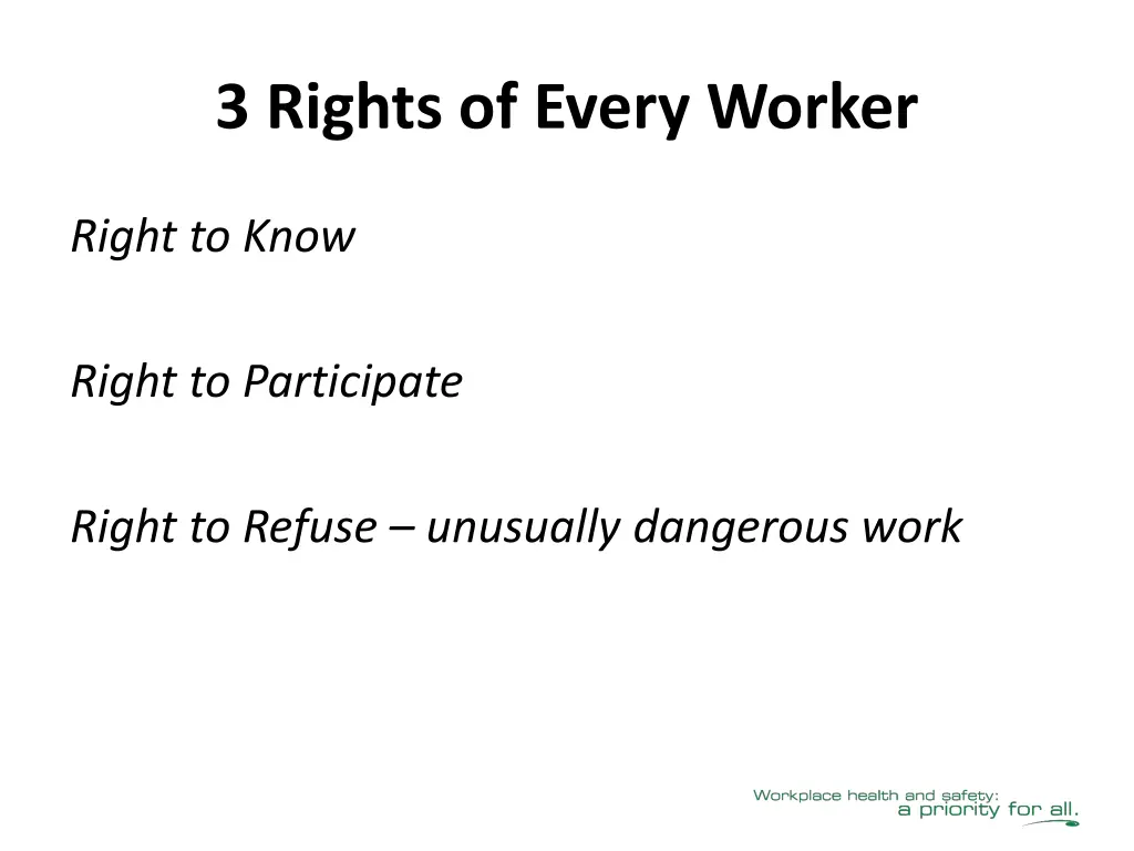 3 rights of every worker